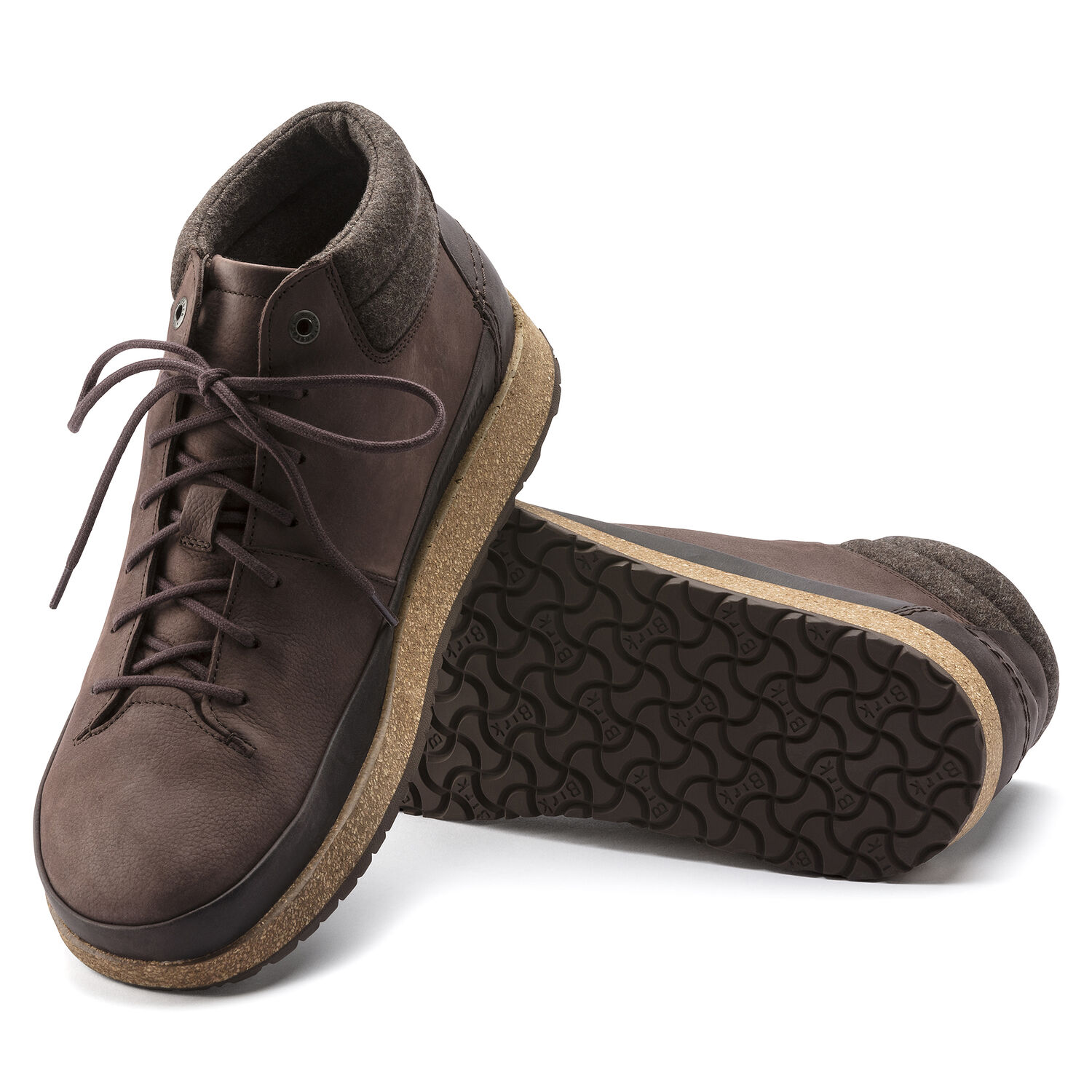 Birkenstock Honnef High Lace Up Boots Shoes‎ Brown Suede Mens Sz 45 N US 11 11.5 Birkenstock Honnef High Lace Up Ankle Boot (Unisex) - Roast  main image 3